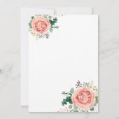 Invitation de Fête des mariées géométrique Rose mo (Dos)