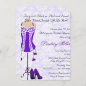 Invitation de Fête des mariées Lingerie blanche et (Devant / Derrière)