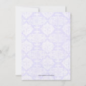 Invitation de Fête des mariées Lingerie blanche et (Dos)