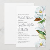 Invitation de Fête des mariées Magnolia (Devant / Derrière)