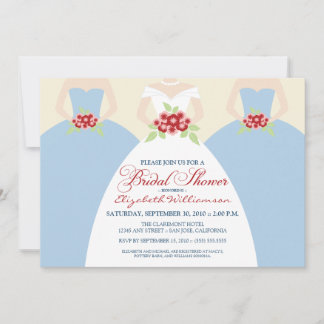 Invitation de Fête des mariées mariée et demoisell