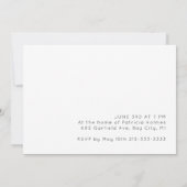 Invitation de Fête des mariées noir et blanc de sc (Dos)