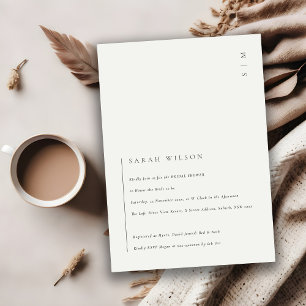 Invitation de Fête des mariées noir et blanc minim