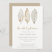 Invitation de Fête des mariées Rustic Dry Vein Gol (Devant / Derrière)