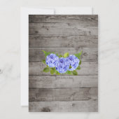 Invitation de Fête des mariées Rustic Lace Hydrang (Dos)