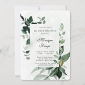 Invitation de Fête des mariées rustique Eucalyptus (Devant)