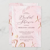 Invitation de Fête des mariées Starfish de Palm Be (Devant / Derrière)