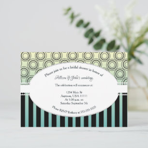 Invitation de Fête des mariées Turquoise et jaune 