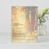 Invitation de Fête des mariées vintage Redwood Tre (Debout devant)