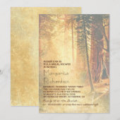 Invitation de Fête des mariées vintage Redwood Tre (Devant / Derrière)