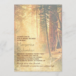 Invitation de Fête des mariées vintage Redwood Tre