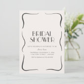 Invitation de Fête des mariées Whimsical vintage (Debout devant)