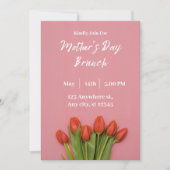 Invitation de fête des mères rose moderne (Devant)