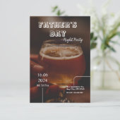 Invitation de Fête des pères moderne noire (Debout devant)