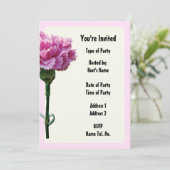 Invitation de fête - Design Œillet (Debout devant)