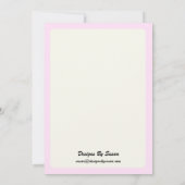 Invitation de fête - Design Œillet (Dos)