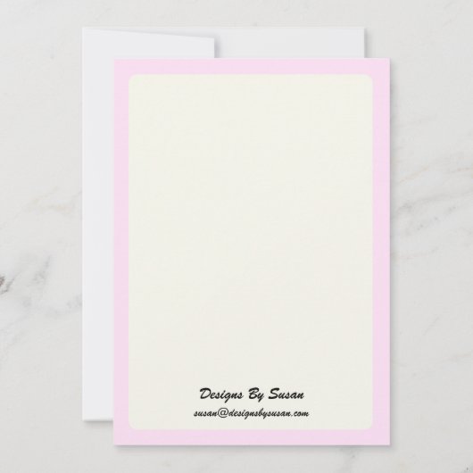 Invitation de fête - Design Œillet (Dos)