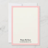 Invitation de fête - Dessin de rose (Dos)