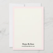 Invitation de fête - Dessin de rose (Dos)