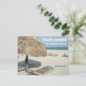 Invitation de fête d'été, Beach Cabana (Debout devant)
