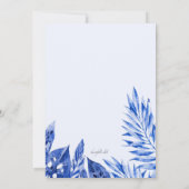 Invitation de fête d'été en bleu (Dos)