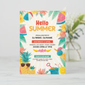 Invitation de fête d'été Modèle de circulaire (Debout devant)