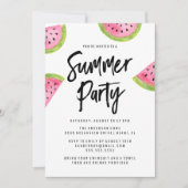 Invitation de fête d'été moderne au melon d'eau (Devant)