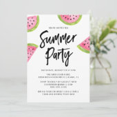 Invitation de fête d'été moderne au melon d'eau (Debout devant)
