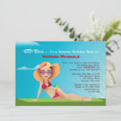 Invitation de fête d'été Tan Anniversaire (Debout devant)