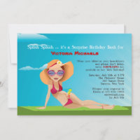 Invitation de fête d'été Tan Anniversaire