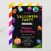 Invitation de fête d'Halloween (Devant / Derrière)