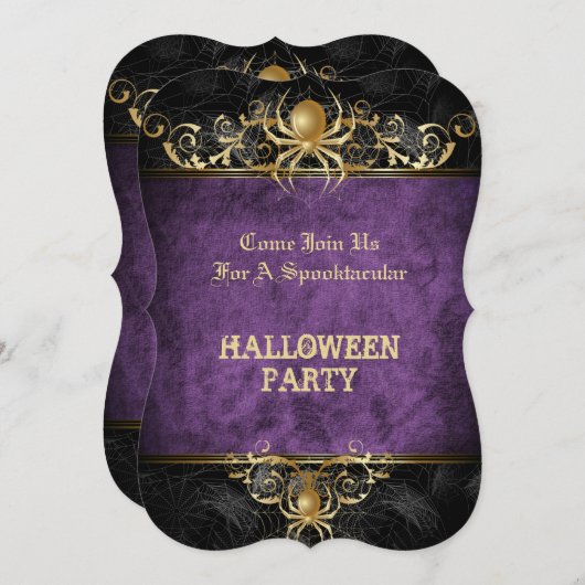 Invitation de fête d'Halloween (Devant / Derrière)