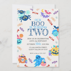 Invitation de fête d'Halloween 2e anniversaire