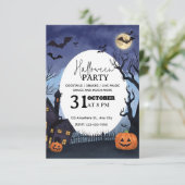 Invitation de fête d'Halloween à l'aquarelle (Debout devant)
