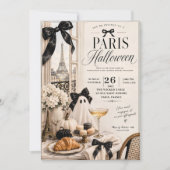 Invitation de fête d'Halloween à Paris | Élégant F (Devant)