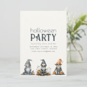 Invitation de fête d'Halloween avec des squelettes (Debout devant)