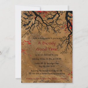 Invitation de fête d'Halloween avec éclaboussure d