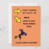 Invitation de fête d'Halloween avec graphismes amu (Dos)