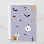 Invitation de fête d'Halloween avec un costume mig (Dos)