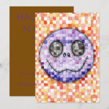 Invitation de fête d'Halloween avec un visage de s