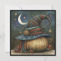Invitation de fête d'Halloween Chapeau de sorcière