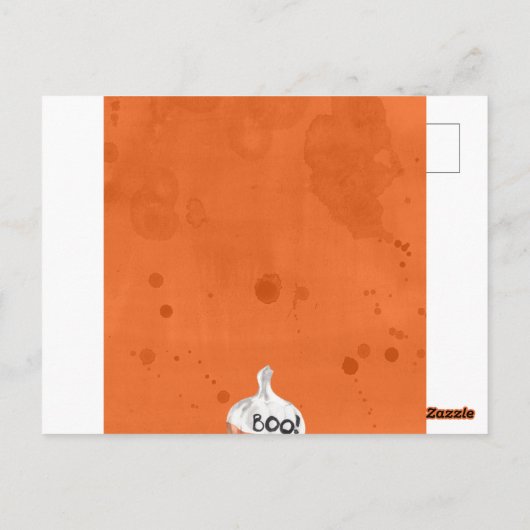 Invitation de fête d'Halloween Citrouille Orange & (Dos)