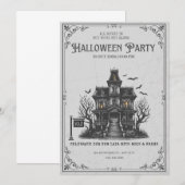 Invitation de fête d'Halloween dans une maison han (Devant / Derrière)