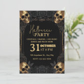 Invitation de fête d'Halloween de luxe - modifiabl (Debout devant)