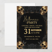 Invitation de fête d'Halloween de luxe - modifiabl (Devant / Derrière)