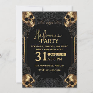 Invitation de fête d'Halloween de luxe - modifiabl