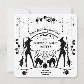 Invitation de fête d'Halloween de sorcière chic (Dos)