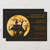 Invitation de fête d'Halloween effrayant (Devant / Derrière)