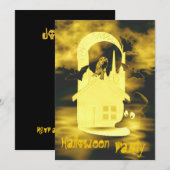 Invitation de fête d'Halloween effrayant (Devant / Derrière)
