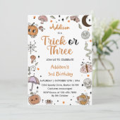 Invitation de fête d'Halloween éffrayant 3e annive (Debout devant)